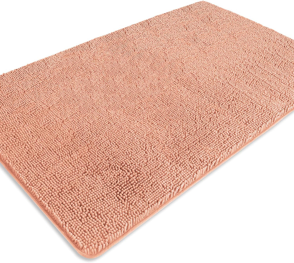Bathroom Rugs 36 x 60 Inch – Extra Large Bath Mat | Absorbent and Washable Thick Chenille Bath Rugs Non-Slip Runner Rug for Bathroom, Shower, Tub(Gray)