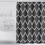 Fabric Shower Curtain Liner, Waterproof Hotel Quality, Bathroom Curtains Rust Resistant Grommets, 72 x 72 Machine Washable (Black)
