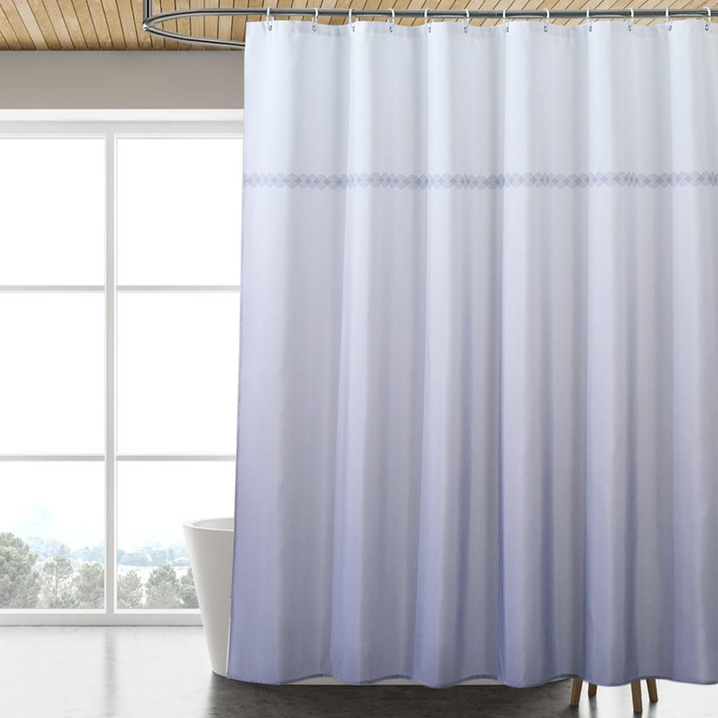 Fabric Shower Curtain Liner, Waterproof Hotel Quality, Bathroom Curtains Rust Resistant Grommets, 72 x 72 Machine Washable (Black)