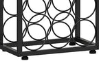 X-cosrack Wine Rack Freestanding Floor, Wine Storage Rack Mini Bar Table with Tabletop, Glass Holder Wine Bottle Display Stand Liquor Cabinet for Home Bar Kitchen Living Room