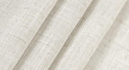 Cream Linen Back Tab Curtains 84 Inch Length for Living Room 2 Panel Set Neutral Modern Farmhouse Window Privacy Semi Sheer Linen Drapes Rustic Pinch Pleated Look Curtain Natural Ivory Colored