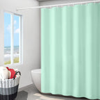 Fabric Shower Curtain Liner, Waterproof Hotel Quality, Bathroom Curtains Rust Resistant Grommets, 72 x 72 Machine Washable (Black)