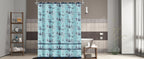 Shower Curtain Blue Eucalyptus Shower Curtains for Bathroom, Watercolor Leaf Shower Curtain Sets Waterproof Plant Shower Curtain Leaves Fabric Cloth Bathroom Curtains 72x72 inch with Hooks
