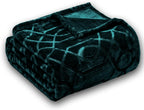 Soft Cozy Fleece Throw Blanket, 50x60 Inches – Lightweight Plush Blanket for Couch, Fuzzy 3D Jacquard Design, for Sofa, Bed & Travel - Dark Grey