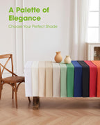 Rectangle Linen Tablecloth Waterproof & Stain Resistant, Wrinkle-Free Table Cloth Adds Elegance and Protection, Ideal for Dining, Party, Wedding and Outdoor, 52 x 70 Inch, Sage Green