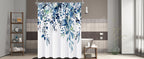 Shower Curtain Blue Eucalyptus Shower Curtains for Bathroom, Watercolor Leaf Shower Curtain Sets Waterproof Plant Shower Curtain Leaves Fabric Cloth Bathroom Curtains 72x72 inch with Hooks