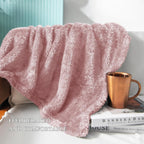 Plush Fuzzy Fleece Throw Blanket Extra Large, Super Soft, Fluffy and Warm Blankets for Couch, Bed, All Season Use (50x70 Inches, Pink)