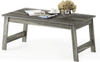 Furinno Modern Simplistic Criss-Crossed Coffee Table, 35.4 in x 19.6 in x 16 in, French Oak Grey
