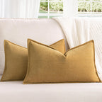 Rust Chenille Throw Pillow Covers