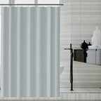 Fabric Shower Curtain Liner, Waterproof Hotel Quality, Bathroom Curtains Rust Resistant Grommets, 72 x 72 Machine Washable (Black)