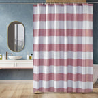 Bathroom Shower Curtain, Water Resistant Fabric with Rust Proof Grommets & Hooks, Weighted Hem, Machine Washable, 72"x72", Light Brown, Beige
