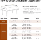 Deep Dream Tablecloths, Waterproof Table Cloth, Linens Wrinkle Free Anti-Fading, Rustic Table Cover Decoration for Kitchen Dinning Christmas (Rectangle/Oblong, 55''x70'',4-6 Seats, Light Coffee)