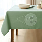 Rectangle Linen Tablecloth Waterproof & Stain Resistant, Wrinkle-Free Table Cloth Adds Elegance and Protection, Ideal for Dining, Party, Wedding and Outdoor, 52 x 70 Inch, Sage Green
