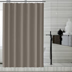 Fabric Shower Curtain Liner, Waterproof Hotel Quality, Bathroom Curtains Rust Resistant Grommets, 72 x 72 Machine Washable (Black)