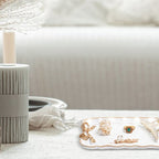 Jewelry Organizer, Decorative Tray for Jewelry, Towel, Storage, Rings, Bracelets, Earrings, Cosmetics, Retro Design, Bow Decor Resin Plate Coquette for Room Decor, White
