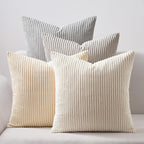 Throw Pillow Covers Cushion Cases, Set of 4 Soft Velvet Modern Double-Sided Designs, Mix and Match for Boho Farmhouse Fall Home Decor (18x18 inch, Orange/Teal)