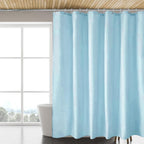 Fabric Shower Curtain Liner, Waterproof Hotel Quality, Bathroom Curtains Rust Resistant Grommets, 72 x 72 Machine Washable (Black)