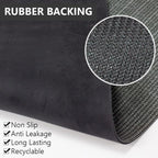 Bath Mat Rug, Quick Dry Super Absorbent Bathroom Mat, Non Slip Stain Resistant Bathroom Floor Mat Washable Ultra Thin Bathmat Fit Under Door for Shower Room, Dark Gray Stripe, 3ft x 5ft