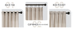 Linen Curtains 84 Inch Length 2 Panels Natural Semi Sheer Curtain with Back Tab Rod Pocket, Light Filtering Window Privacy Burlap Drapes for Living Room Bedroom 42W x 84L Linen