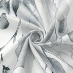 Grey Eucalyptus Shower Curtain, Watercolor Plant Leaves with Floral Bathroom Shower Curtain Set, Gray White, 72x72