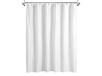 Design Waffle Weave White Shower Curtain Hotel Luxury Quality, Fabric Shower Curtains for Bathroom, Pique Pattern Cloth, Water Repellent and Machine Washable, Standard Size 71" x 72"