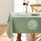 Rectangle Linen Tablecloth Waterproof & Stain Resistant, Wrinkle-Free Table Cloth Adds Elegance and Protection, Ideal for Dining, Party, Wedding and Outdoor, 52 x 70 Inch, Sage Green