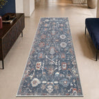 2x3 Rug - Machine Washable Entry Rug with Non-Slip Backing, Ideal for Enteryway, Kitchen, Bathroom, Laundry Room - Vintage, Easy Clean, Durable, Low Pile Rug - (2' x 3')