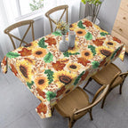 Teal Grey Tablecloth Turquoise Rectangle Table Cloth Washable Table Cover for Decoration Kitchen Dining Room 60x90 Inch