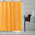 Fabric Shower Curtain Liner, Waterproof Hotel Quality, Bathroom Curtains Rust Resistant Grommets, 72 x 72 Machine Washable (Black)