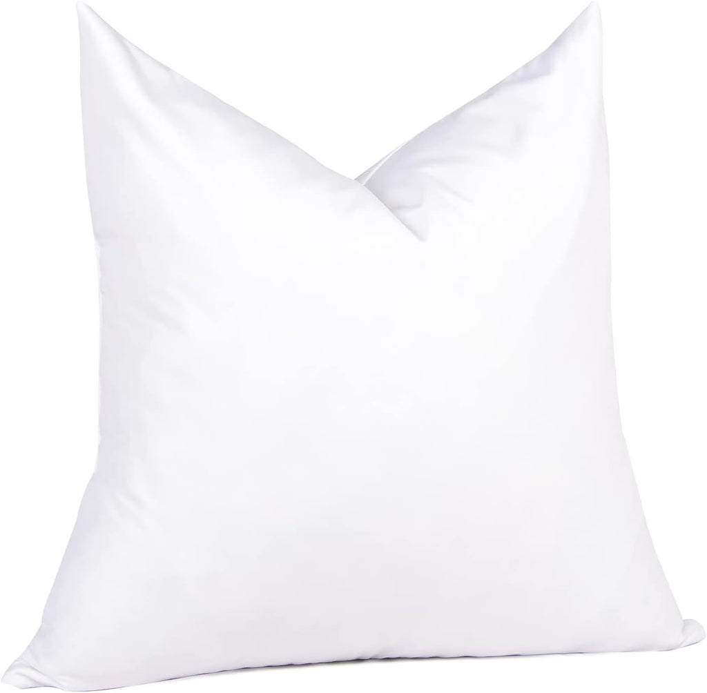 puredown® Feather Down Throw Pillow Inserts 22 x 22 (Pack of 2, White), Big Throw Pillows for Floor, Couch, Bed, Machine Washable