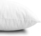 EDOW Throw Pillow Inserts, Set of 4 Lightweight Down Alternative Polyester Pillow, Couch Cushion, Sham Stuffer, Machine Washable. (White, 18x18)