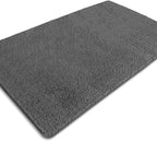Bathroom Rugs 36 x 60 Inch – Extra Large Bath Mat | Absorbent and Washable Thick Chenille Bath Rugs Non-Slip Runner Rug for Bathroom, Shower, Tub(Gray)