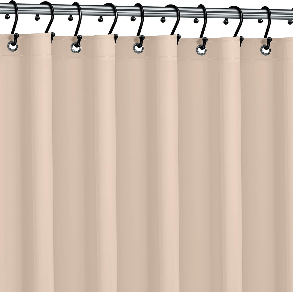 No Smell Shower Curtain Liner 72x72 White - PEVA Plastic Shower Curtain for Bathroom, PVC-Free Waterproof Shower Liner with Metal Grommets and Magnet-Weighted Bottom Hem - Washable Inner Liner