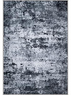 5x7 Area Rug Living Room Rug: Washable Modern Abstract Soft Thin Rug Indoor Floor No Slip Stain Resistant Carpet for Bedroom Dining Room Farmhouse Nursery Home Office - Black