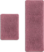 Bathroom Rugs 36 x 60 Inch – Extra Large Bath Mat | Absorbent and Washable Thick Chenille Bath Rugs Non-Slip Runner Rug for Bathroom, Shower, Tub(Gray)