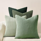 Throw Pillow Covers Cushion Cases, Set of 4 Soft Velvet Modern Double-Sided Designs, Mix and Match for Boho Farmhouse Fall Home Decor (18x18 inch, Orange/Teal)